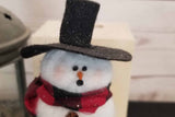 Tiny Fabric Snowman Winter Ornament Decorations
