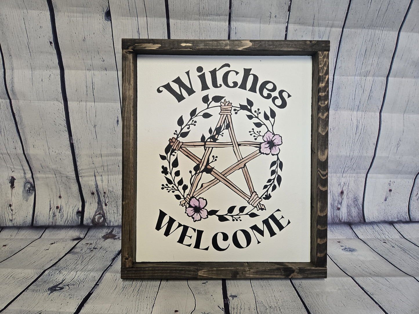 Witches Welcome Wood Sign