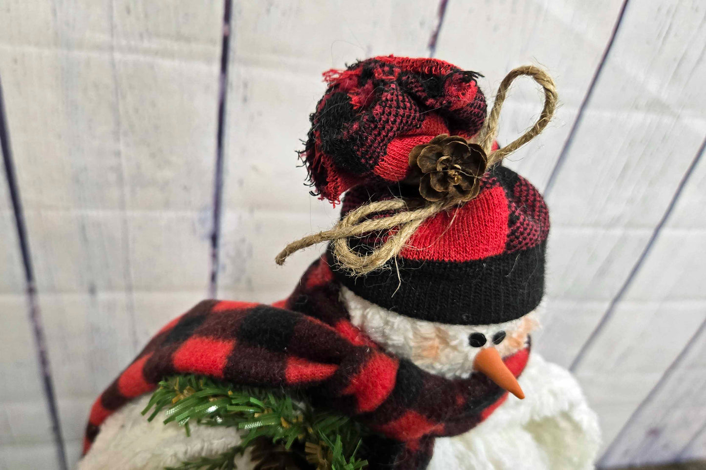 15" Chenille Snowman | Rustic Farmhouse Christmas Decor