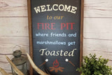 Welcome to Our Fire Pit | Outdoor Decor