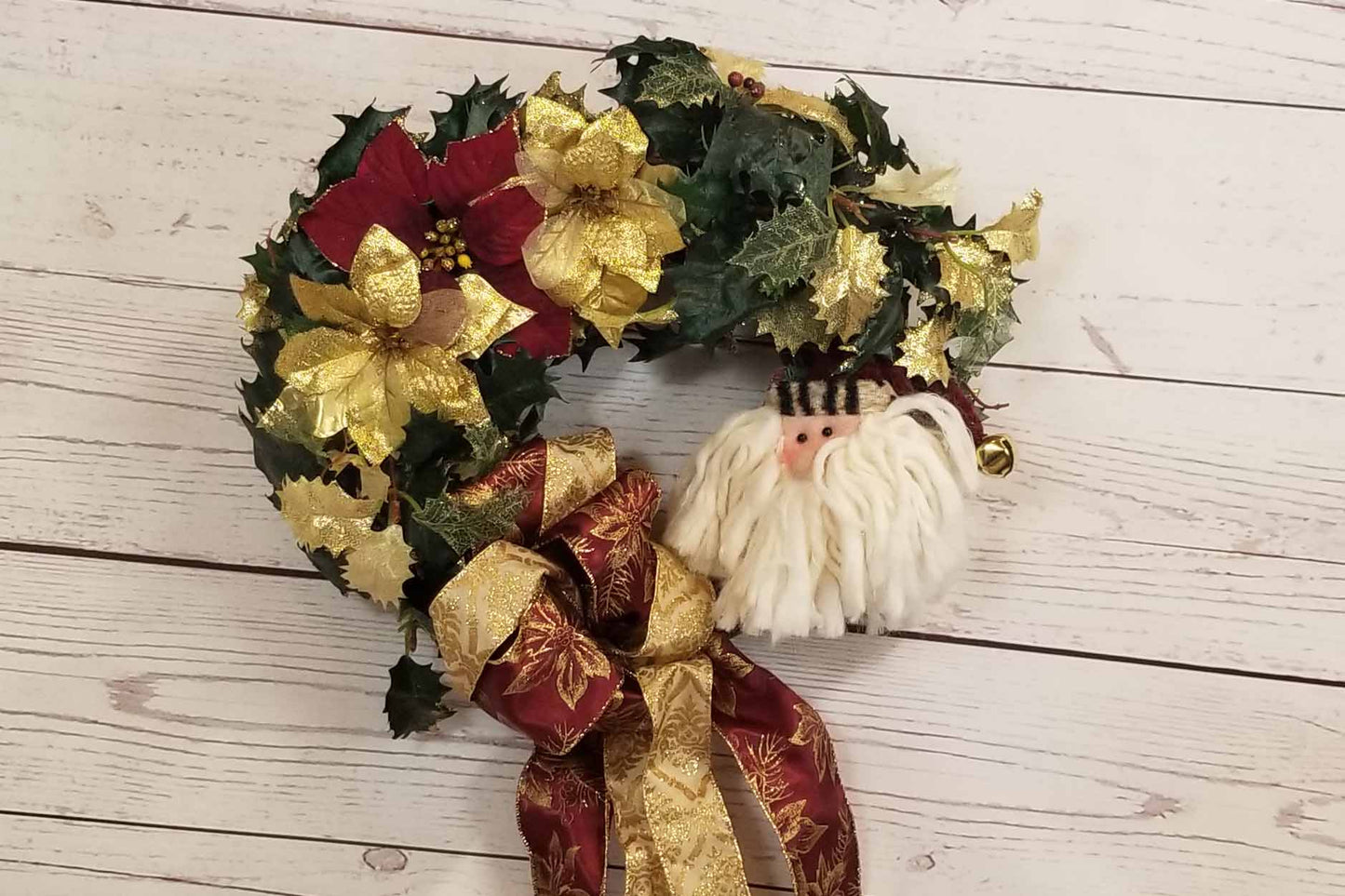 Santa Christmas Door Decor Wreath