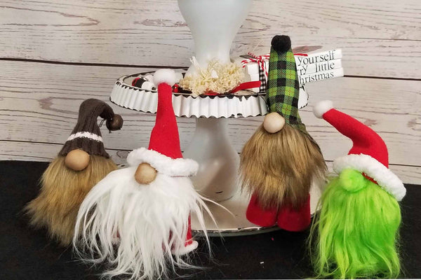 Fabric Gnome Buddy, Good Luck Gnome, Grinch Gnome, Santa Gnome