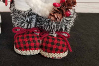 Holiday Fabric Snowman with Buffalo Plaid Boots