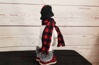 Holiday Fabric Snowman with Buffalo Plaid Boots