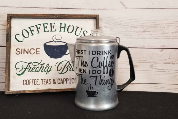 Vintage Coffee Post Kitchen Decor