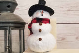 Tiny Fabric Snowman Winter Ornament Decorations