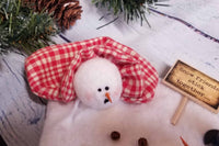 Snow Friends Stick Together Melting Snowmen Fabric Winter Ornament Decoration