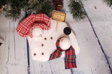 Snow Friends Stick Together Melting Snowmen Fabric Winter Ornament Decoration