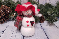 Bess and Ben Fabric Snowman Couple, Christmas Decor