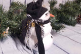 Sally Snowman, Fabric Winter Holiday Decor, Eyelash Snowman