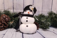 Sally Snowman, Fabric Winter Holiday Decor, Eyelash Snowman