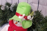 Christmas Holiday Cheer Snowman with Metal Basket