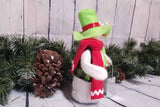 Christmas Holiday Cheer Snowman with Metal Basket