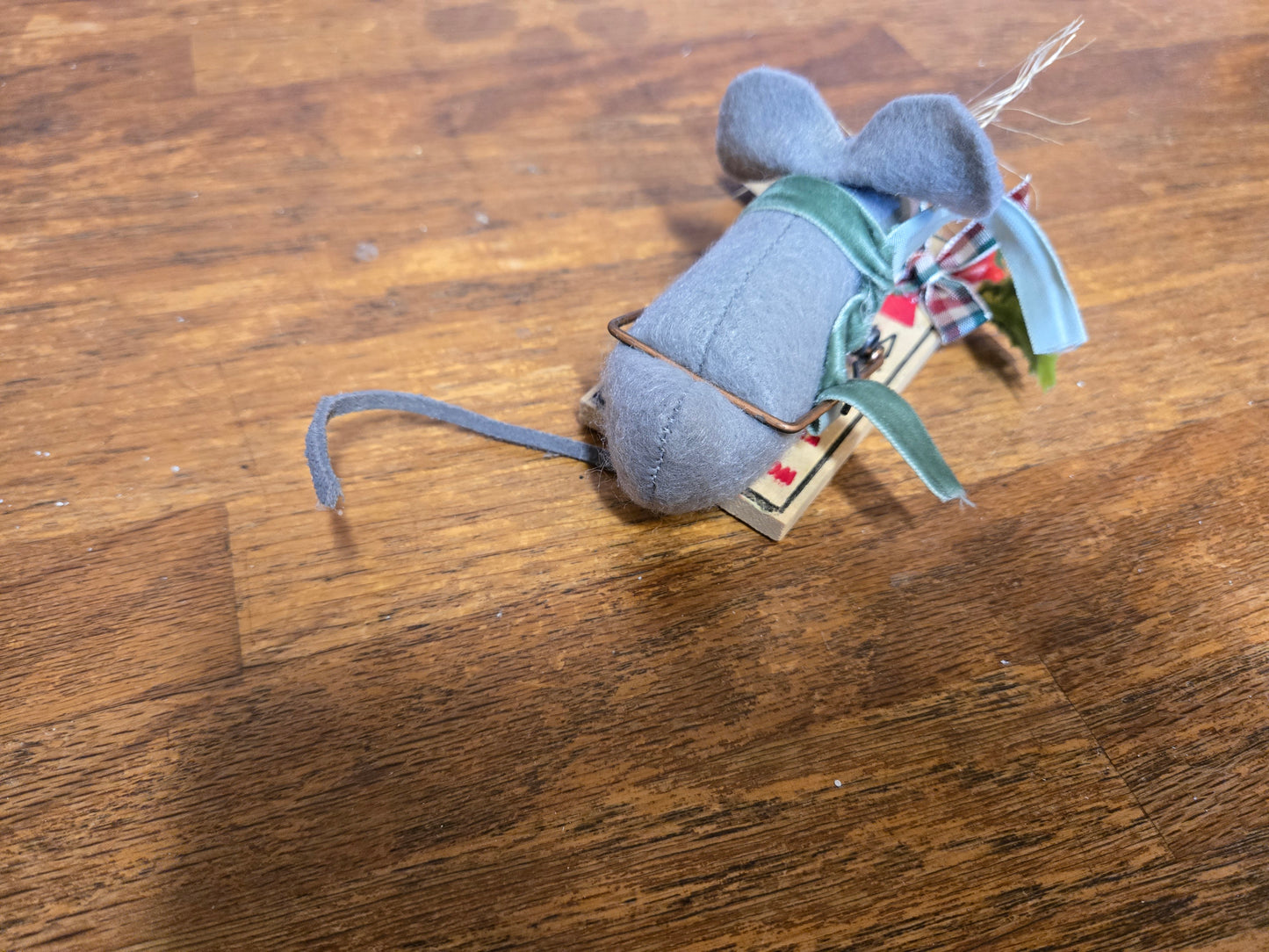 Christmas Mouse Decoration, Not a Creature Was Stirring Mouse Trap, Funny Christmas Decor, Primitive Farmhouse Holiday Mouse