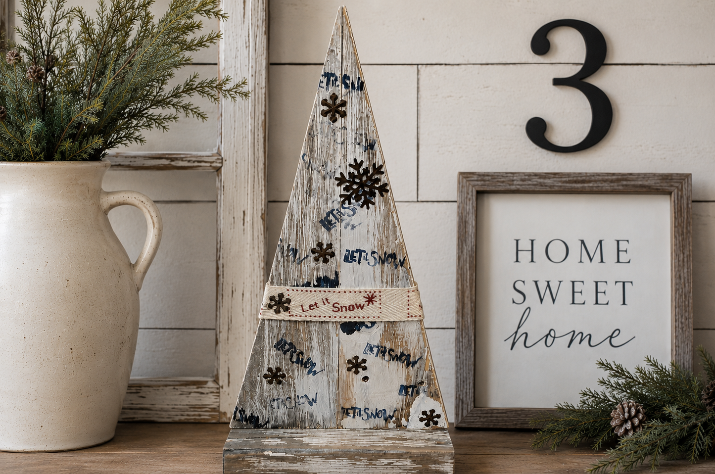 Reclaimed Wood Christmas Trees | Rustic Farmhouse Holiday Decor | Upcycled Metal Tree Set | Shabby Chic Christmas | Handmade Wood Trees