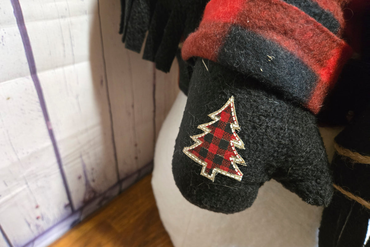 Large Fabric Snowman Beau, 30 Inch Handmade Christmas Snowman, Farmhouse Holiday Decor, Primitive Snowman, Christmas Home Decor