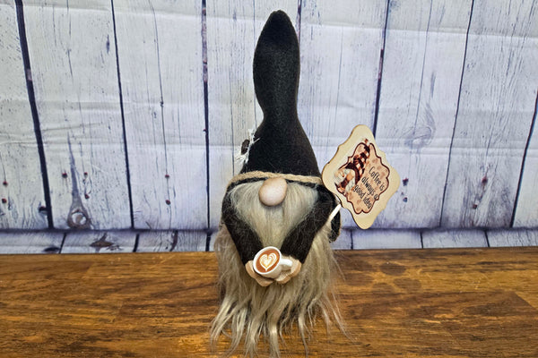 Coffee Is Always A Good Idea Fabric Gnome Figurine