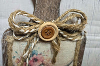 Distressed Wood Decoupaged Mini Cutting Board, Highland Cow Kitchen Decor