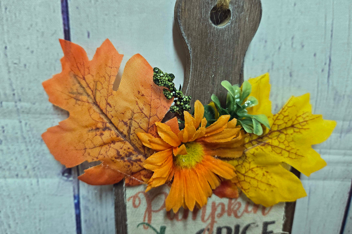 Pumpkin Spice Mini Cutting Board Fall Wall Hanging for Autumn