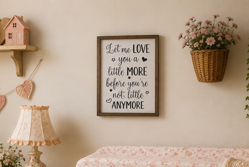 Let Me Love You a Little More Sign | 12x18 Hand Painted Wood Nursery Sign | Farmhouse Baby Room Decor | Handmade Baby Shower Gift