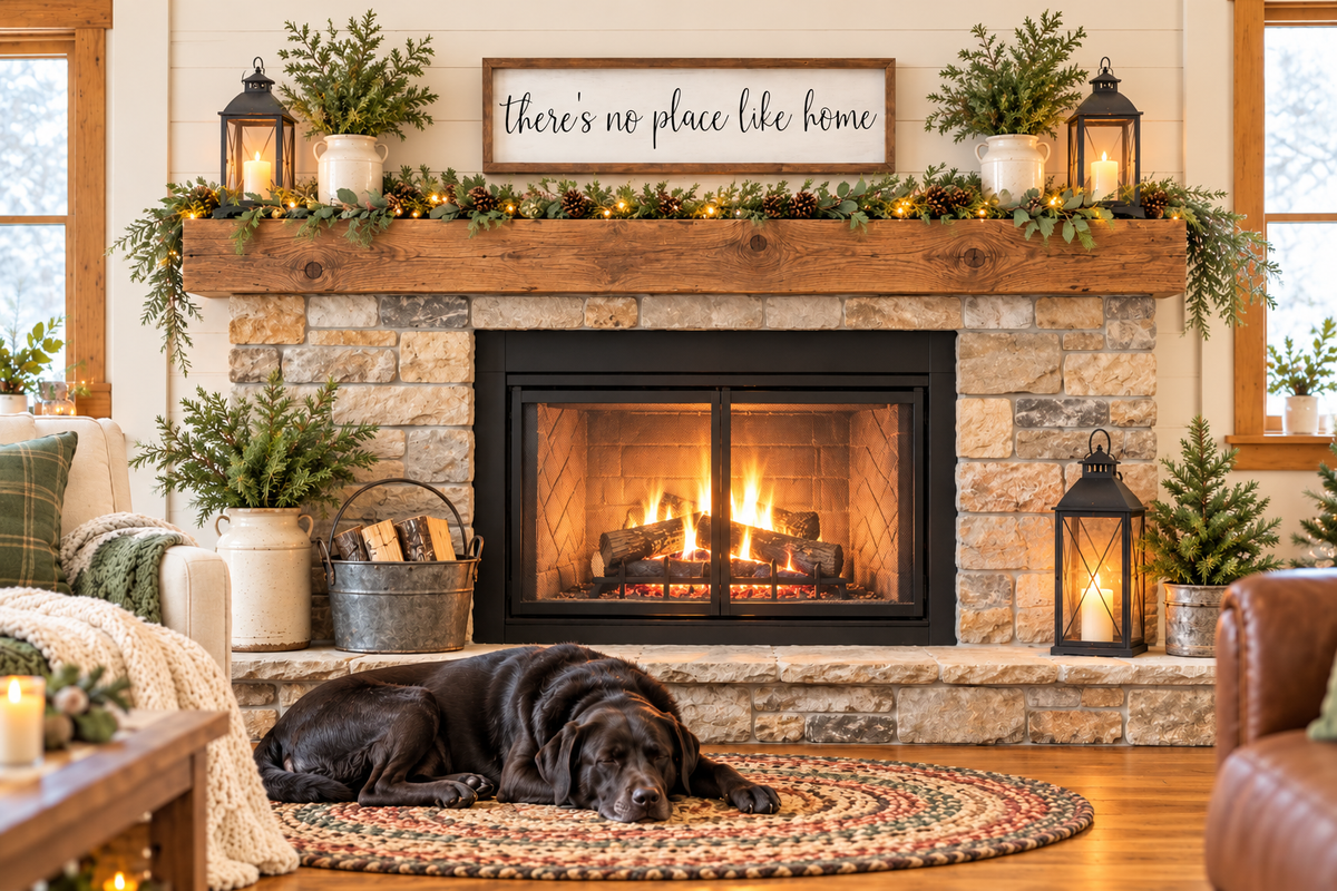 There's No Place Like Home Wood Sign | 6x24 Farmhouse Wall Decor | Cozy Country Home Sign | Rustic Family Room Decor | Housewarming Gift