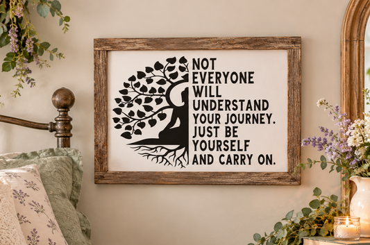Be Yourself Wood Sign | Inspirational Wall Decor | Boho Farmhouse Sign | Rustic Motivational Gift | 12x16