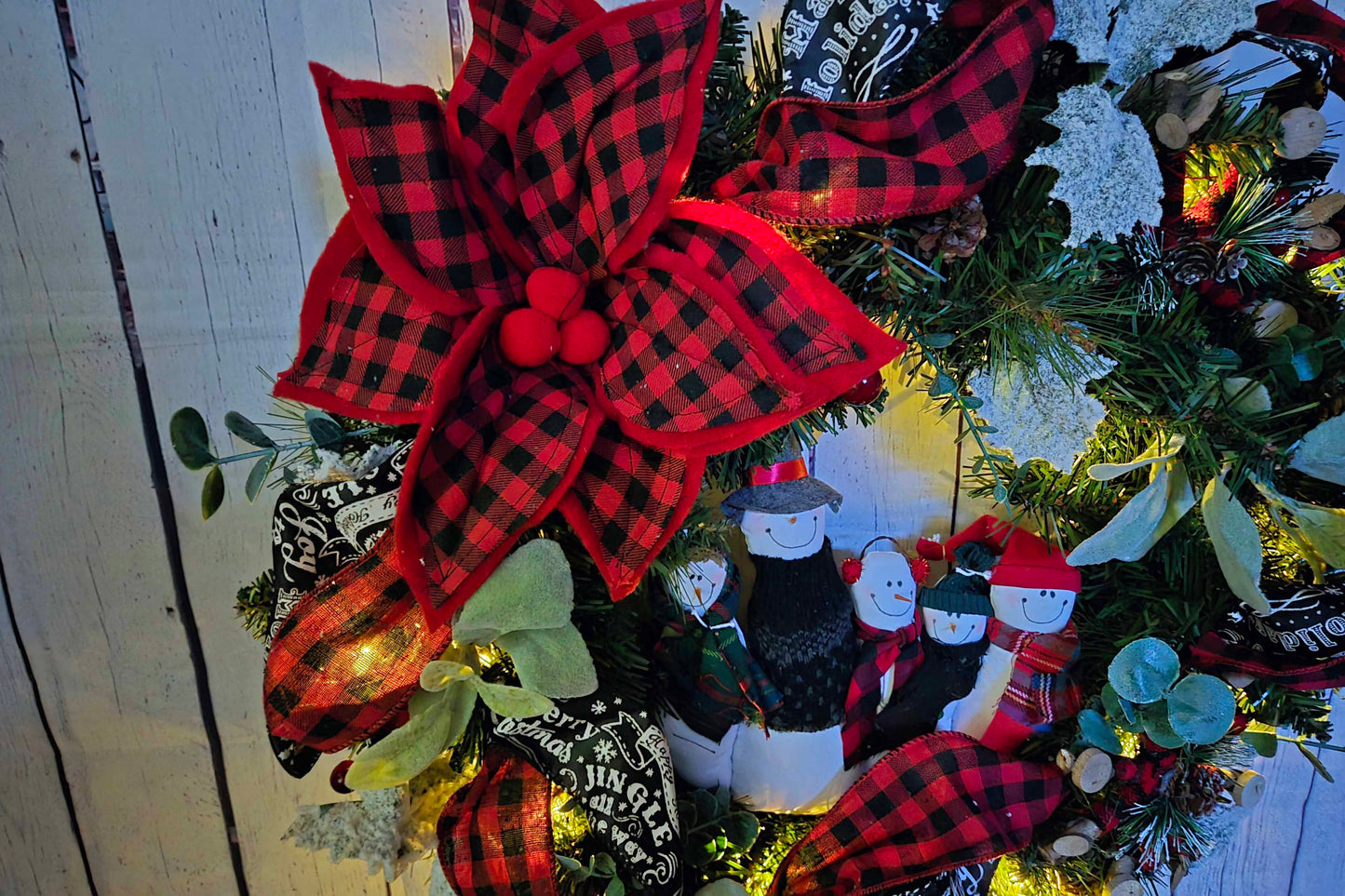 Blizzard Bunch Snowman Wreath