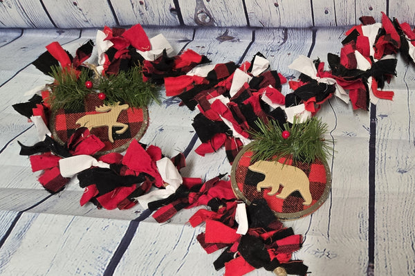 Woodland Buffalo Plaid Rag Garland Holiday Decorating