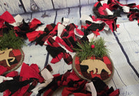 Woodland Buffalo Plaid Rag Garland Holiday Decorating