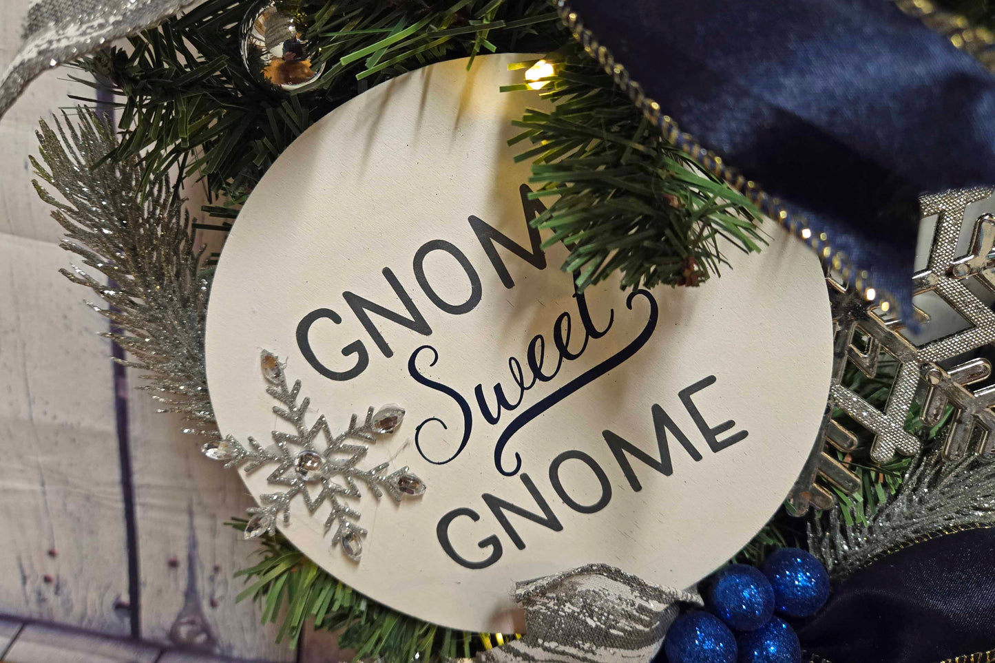Gnome Sweet Gnome Christmas Wreath