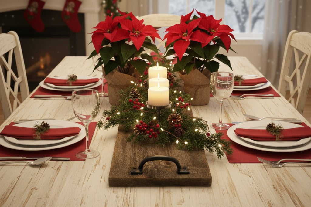 Rustic Repurposed Weathered Barn Wood Table Runner Serving Tray