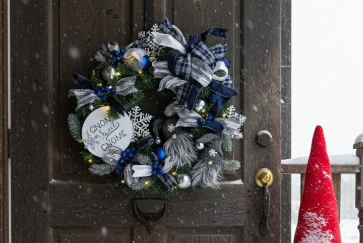 Gnome Sweet Gnome Christmas Wreath