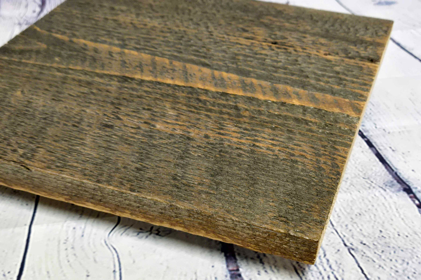 Rustic Reclaimed Barn Wood Square Lazy Susan (10x10) - Farmhouse Rotating Kitchen & Dining Organizer