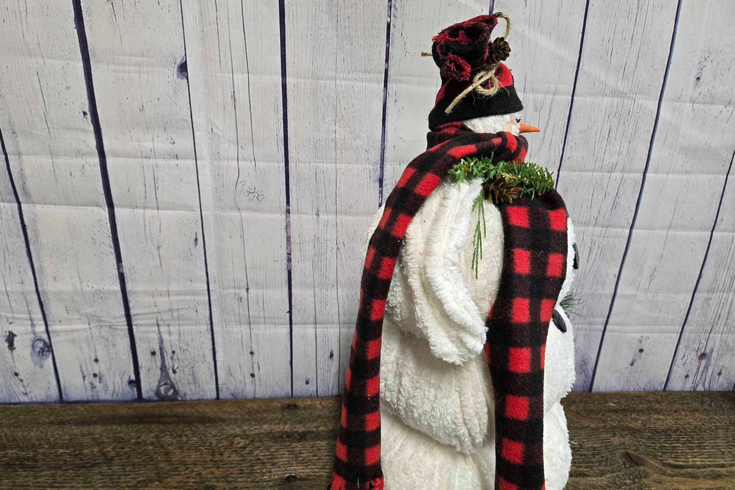 15" Chenille Snowman | Rustic Farmhouse Christmas Decor