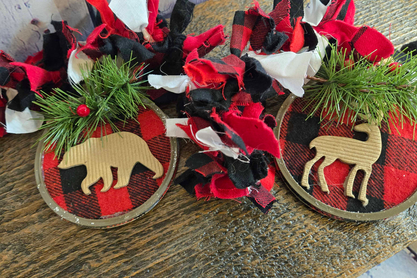 Woodland Buffalo Plaid Rag Garland Holiday Decorating