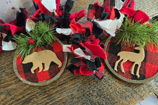 Woodland Buffalo Plaid Rag Garland Holiday Decorating