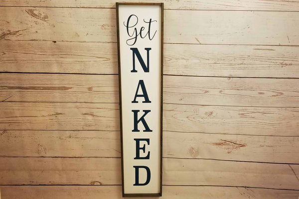 Get Naked Bathroom Sign