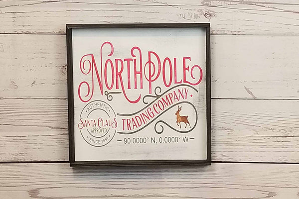 North Pole Christmas Sign