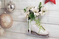 Winter White Figure Skate Wall Hanging