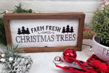 Farm Fresh Christmas Trees Wood Sign Winter Holiday Wall Art