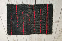 Black and Red Denim Twined Rag Rug