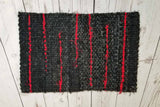 Black and Red Denim Twined Rag Rug