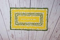 Sunshine Yellow and Green Locker Hook Welcome Mat