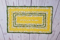 Sunshine Yellow and Green Locker Hook Welcome Mat