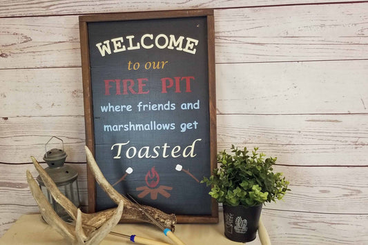 Welcome to Our Fire Pit | Outdoor Decor