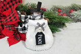 Floppy Small Snowman Farmhouse Black and White