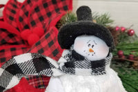 Floppy Small Snowman Farmhouse Black and White