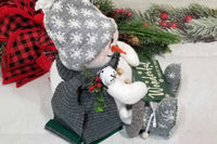 Wonderful Sitting Fabric Snowman - Holiday Decoration