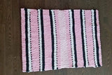 Reversible Twined Rag Rug - Pink Bathroom Mat - Sustainable Welcome Mat