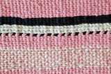 Reversible Twined Rag Rug - Pink Bathroom Mat - Sustainable Welcome Mat